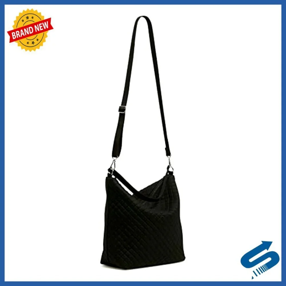 Oversized Cotton Hobo Shoulder Bag with Multiple Pockets